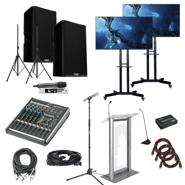 ADVANCED PRESENTATION PACKAGE w4K LED Monitors audio visual